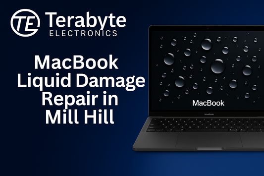 MacBook liquid damage repair in Mill Hill – expert screen and keyboard fix services by Terabyte Electronics