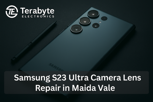 Samsung S23 Ultra camera lens repair in Maida Vale by Terabyte Electronics – expert smartphone repair for cracked or damaged lenses.