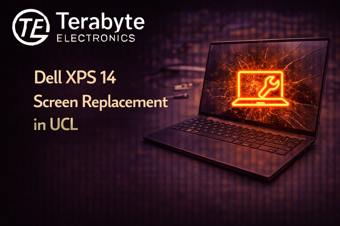 Dell XPS 14 screen replacement in UCL London – same-day laptop display repair service near UCL campus by Terabyte Electronics