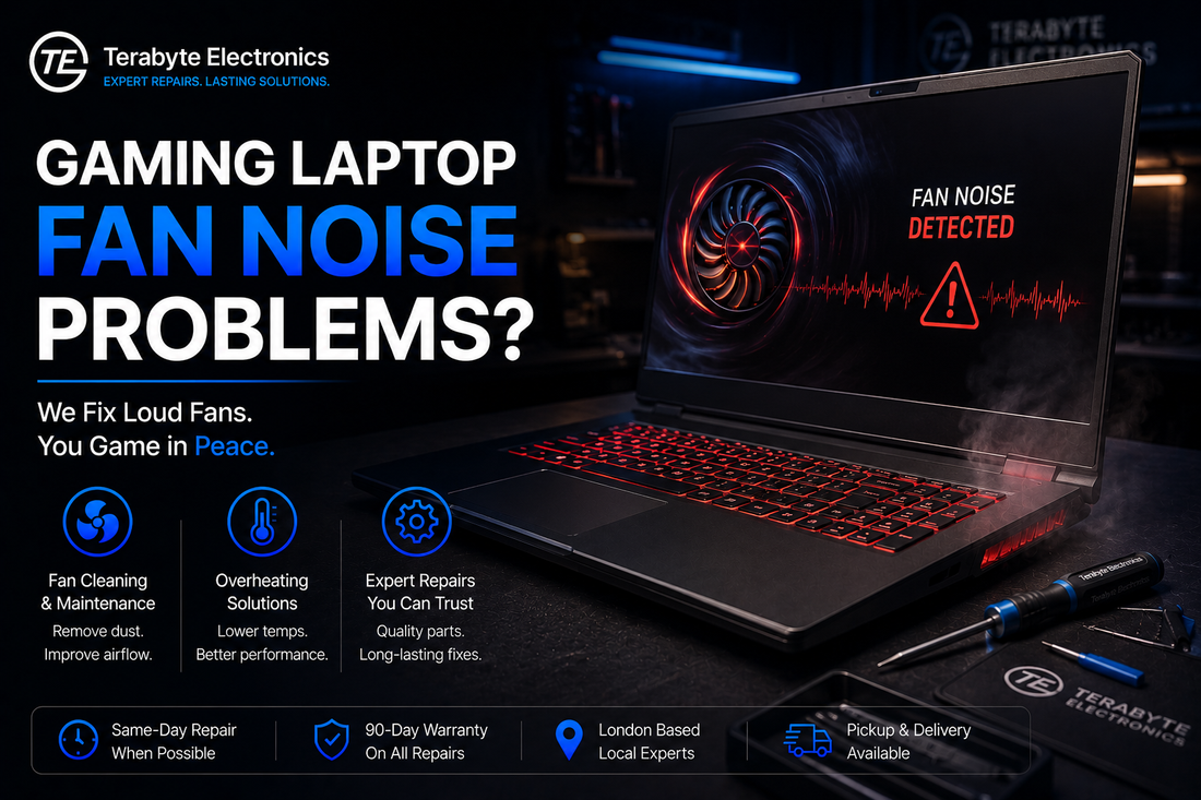 gaming laptop fan noise repair near me in London fixing loud cooling and overheating issues