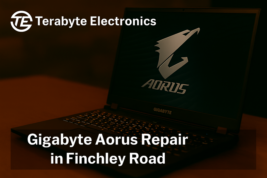 Gigabyte Aorus laptop repair service in Finchley Road by Terabyte Electronics – expert diagnostics and professional hardware fixes.