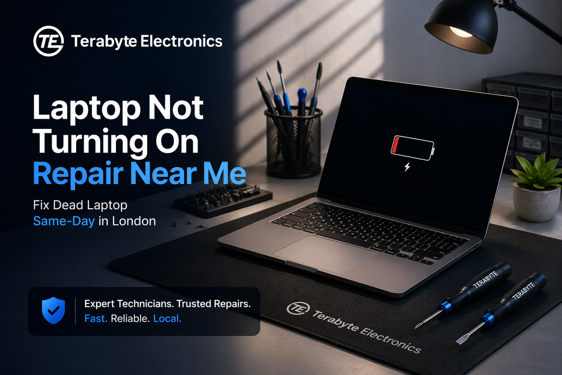 laptop not turning on repair near me in London fixing dead laptop power issues same day