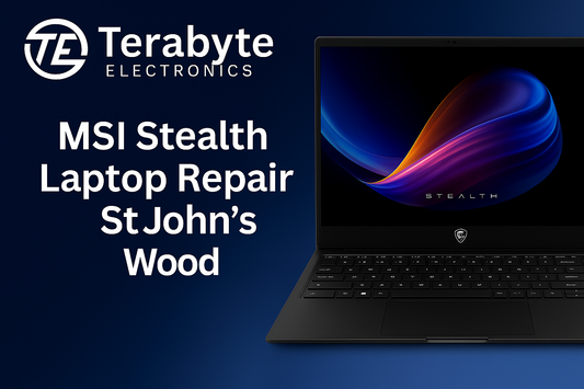 MSI Stealth gaming laptop repair services in St John’s Wood – Terabyte Electronics expert laptop repair solutions