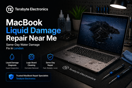MacBook liquid damage repair near me in London fixing water damaged MacBook same day