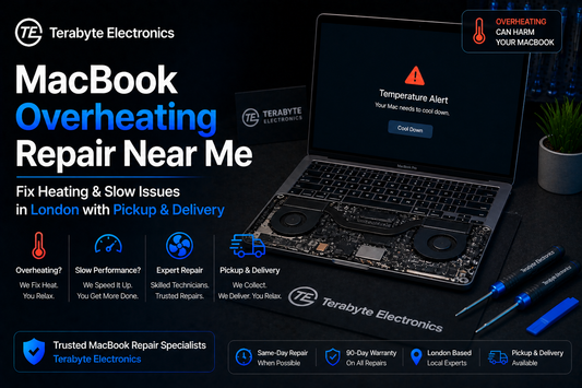 MacBook overheating repair near me in London fixing heating and performance issues with doorstep pickup and delivery