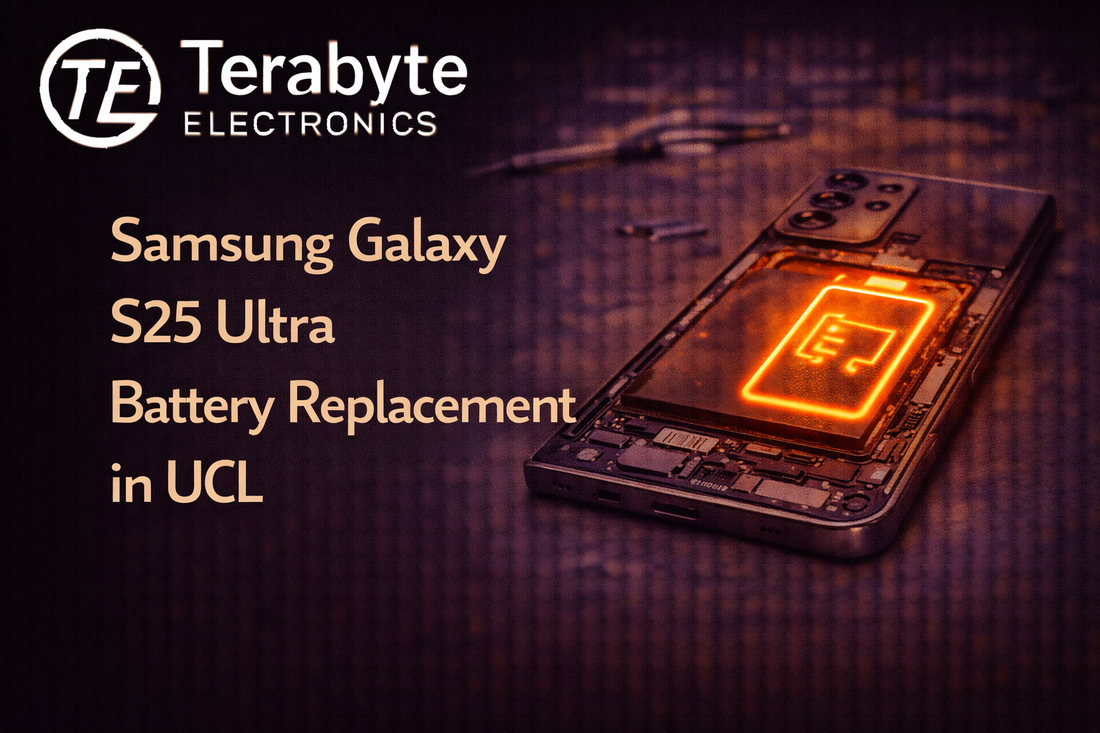 Samsung Galaxy S25 Ultra battery replacement in UCL London – same-day Samsung phone battery repair service near UCL campus by Terabyte Electronics