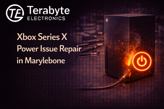 Xbox Series X power issue repair in Marylebone with professional console power supply servicing by Terabyte Electronics