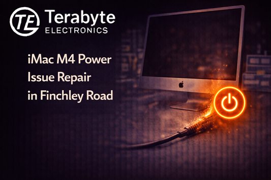 iMac M4 power issue repair in Finchley Road showing Apple iMac not turning on being fixed by Terabyte Electronics technicians