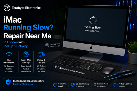 iMac slow performance repair near me in London fixing lag and speed issues with doorstep pickup and delivery