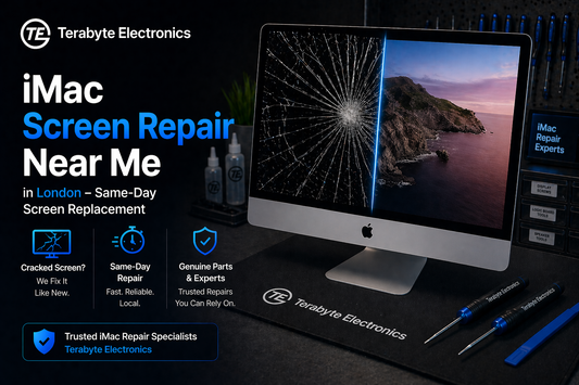 iMac screen repair near me in London fixing cracked or flickering display same day