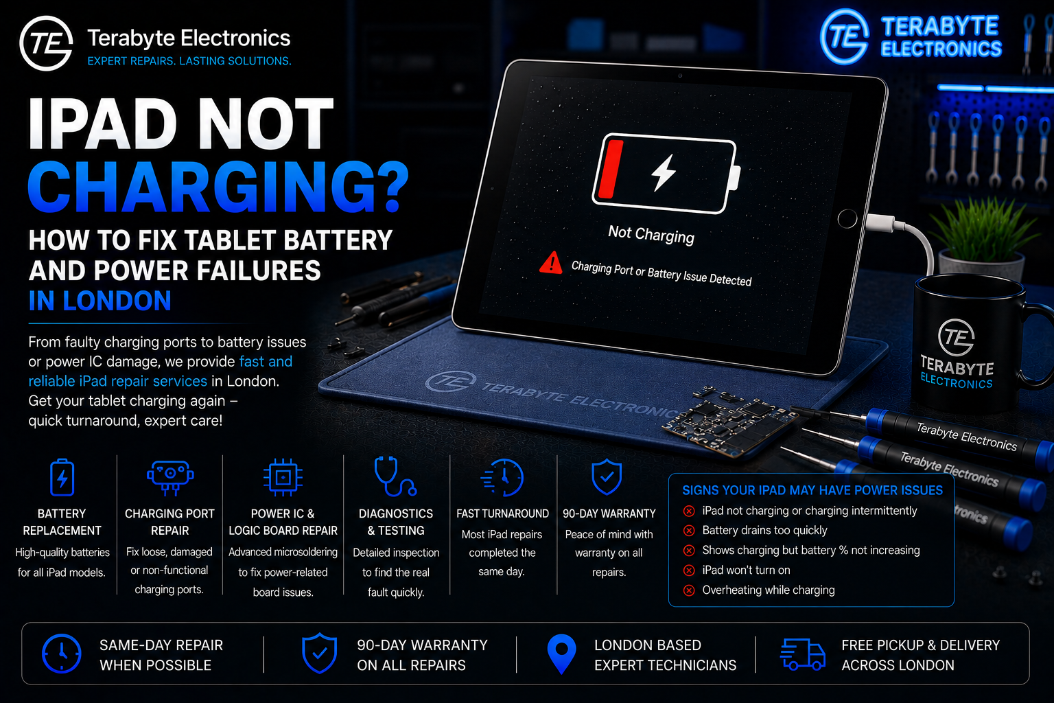 iPad Not Charging Repair London | Tablet Power Diagnostics – Terabyte ...