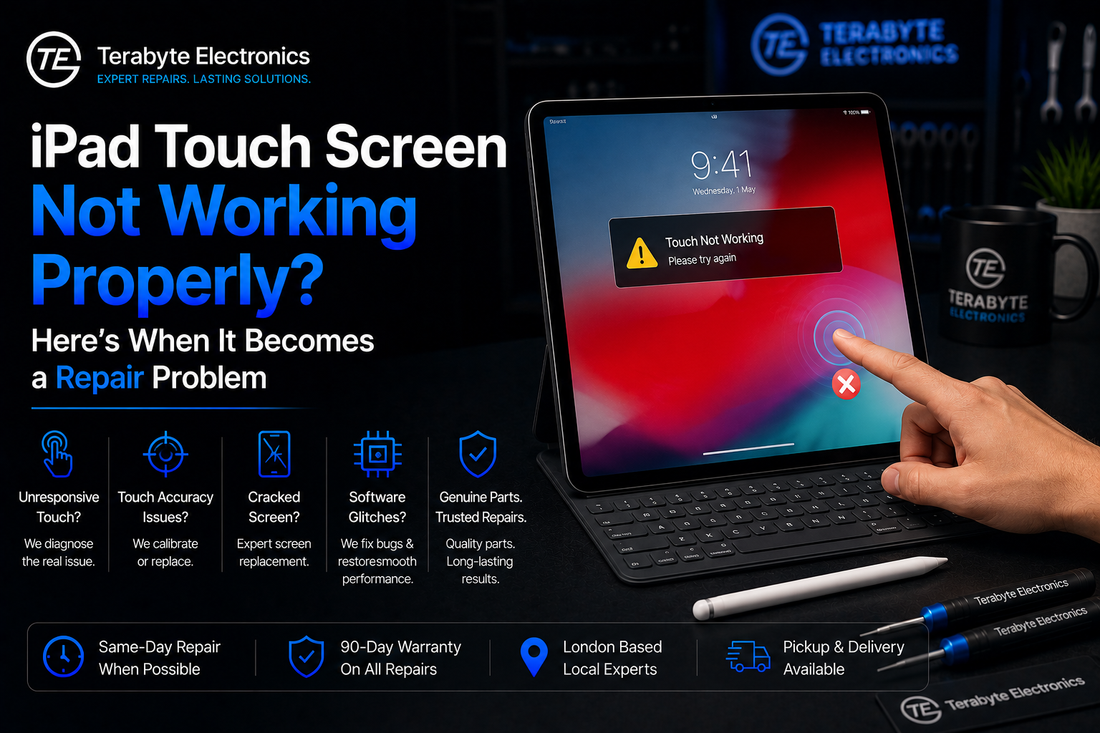 iPad touch screen repair near me in London fixing unresponsive and lagging touch display issues
