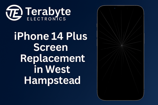 iPhone 14 Plus screen replacement service in West Hampstead – Terabyte Electronics promotional blog image