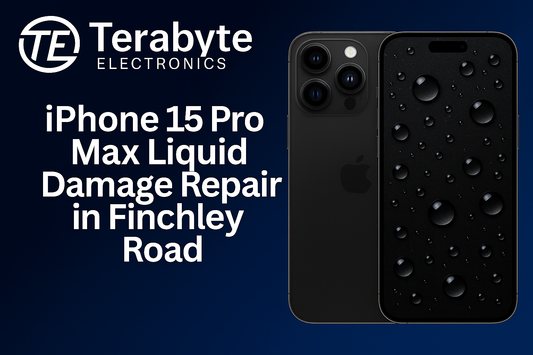 iPhone 15 Pro Max liquid damage repair service in Finchley Road by Terabyte Electronics – expert water damage fixes for Apple devices