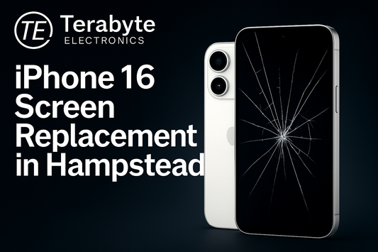 iPhone 16 screen replacement Hampstead – cracked iPhone display repair by Terabyte Electronics