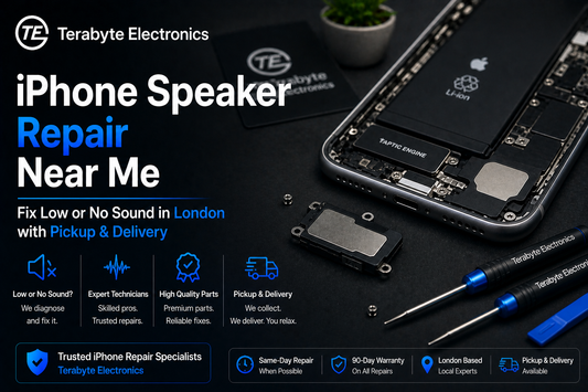 iPhone speaker repair near me in London fixing low or no sound issues with doorstep pickup and delivery