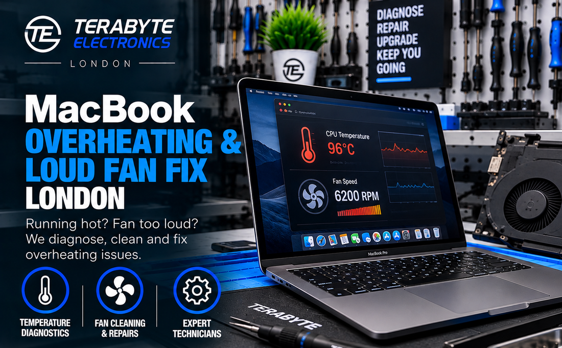 MacBook Pro and Air USB-C and MagSafe charging port diagnostic and repair on workshop bench in Kilburn London