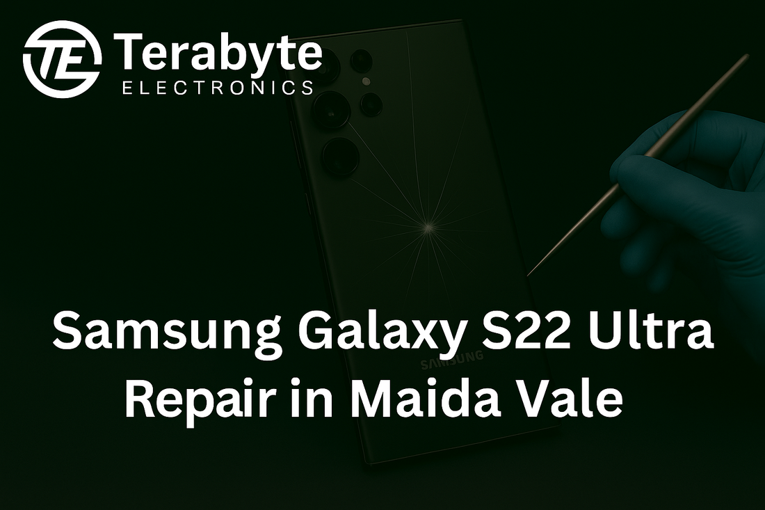 Terabyte Electronics – Samsung Galaxy S22 Ultra screen repair service in Maida Vale with technician tools