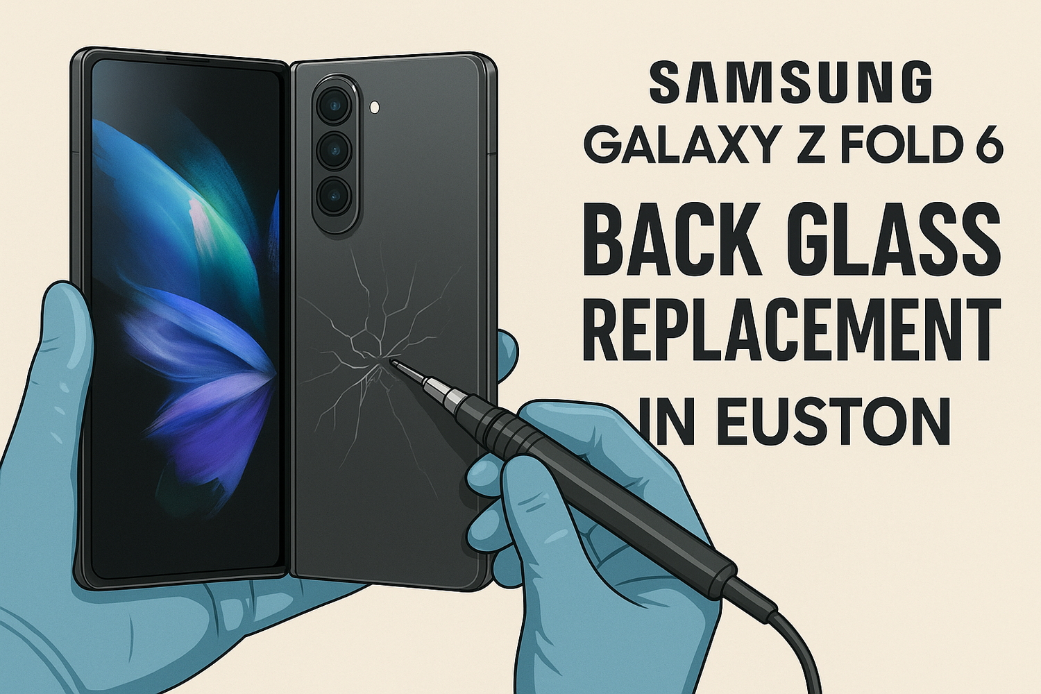 Samsung Galaxy Z Fold 6 Back Glass Replacement in Euston – Terabyte ...